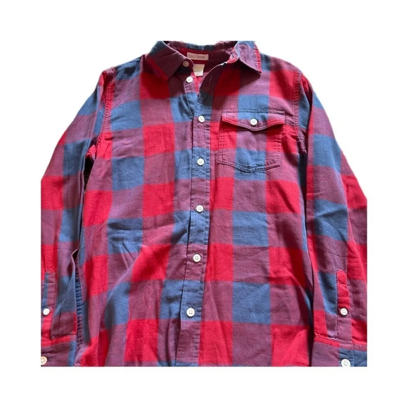 Blue and Red Plaid Large Button Down Shirt NEW WITH TAGS - Picture 2 of 3